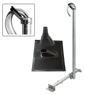 Produktbild von PremiumX BASIC X120-48 SAT Dachsparrenhalter 120cm Mast ALU-Ziegel Tülle Kappe