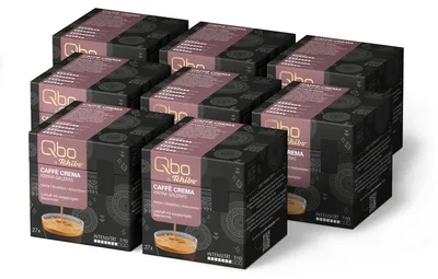 Produktbild von Tchibo Qbo Caffè Crema Kinyaa Galeras Premium Kaffeekapseln, 216 Stück – 8x27 Kapseln (Caffè, Intensität 7/10, lebhaft und beerig), nachhaltig & aus 70% nachwachsenden Rohstoffen¹