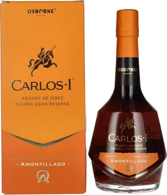 Image de Carlos I Solera Gran Reserva AMONTILLADO Brandy de Jerez 40,3% Vol. 0,7l en boîte cadeau