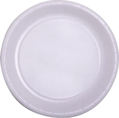 Immagine prodotto di 50 piatti di carta bianchi da 22 cm - taglia unica