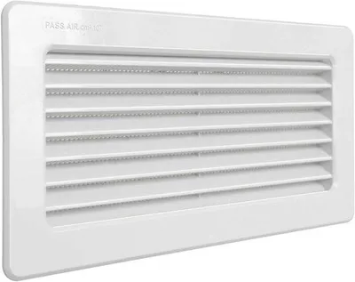 Produktbild von Luftventil Endstück mit Insektenschutz weiß ABS 256x126mm