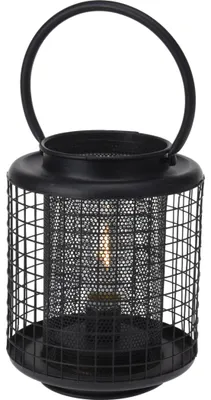 Produktbild von Laterne mit LED Schwarz - 14 x 14 x 18 cm