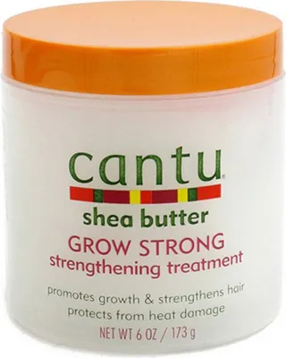 Productafbeelding van Cantu Grow Strong, Versterkende behandeling, Haarcrème, Voor vrouwen, Breekbaar haar, 173 ml, Bescherming tegen hitte, Glanzend, Versterkend, Met doseerder