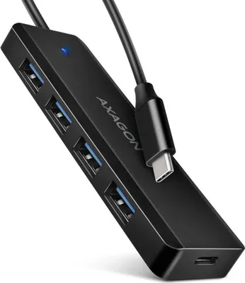 Obrázek produktu pro AXAGON cestovní hub USB-C / HUE-C1C / USB 3.2 Gen1 / 4x USB-A / 1x USB-C / 0,19m