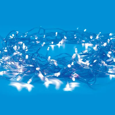 Produktbild von ACA LED-Beleuchtungskette mit 50 batteriebetriebenen LEDs (2xAA), blau, IP20, 490+30cm, transparentes Kabel X0650612