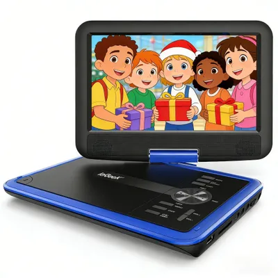 Obrázek produktu pro ieGeek 11,5" přenosný DVD přehrávač pro děti do auta s 9,5" HD otočným displejem, stereofonními reproduktory, 5hodinovou výdrží baterie a synchronizací s TV/USB/kartami TF