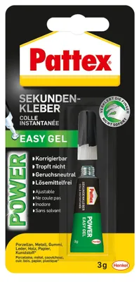 Produktbild von Pattex Sekundenkleber Power Easy Gel, Tube, 3g