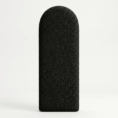 Produktbild von LIKMA Wandkissen Bouclé Polsterpaneel 100x20 cm Schwarz Zaunform Lendekissen Bett Wandpolster Gepolstert Panel Bettkopfteil Stoff Quelle 100