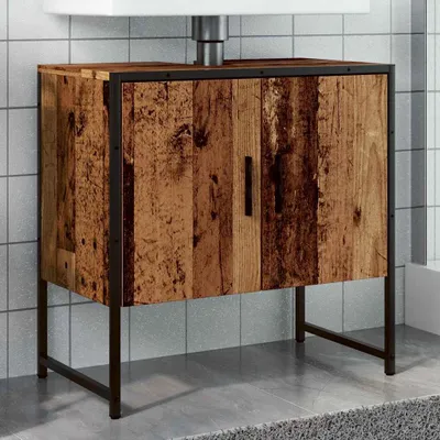 Produktbild von "WINTER SALE"Waschbeckenunterschrank/Badezimmermöbel- modernes Design - Badezimmerschrank/Unterschrank - Altholz-Optik 60x33x60cm Holzwerkstoff DE669109 - Badezimmerschränke