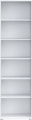 Produktbild von Regal >TEMPRA2< 5 Böden, in Weiss - 54x197,5x34,8cm (BxHxT)