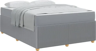 Produktbild von vidaXL Bettrahmen Hellgrau 140 x 200 cm Stoff