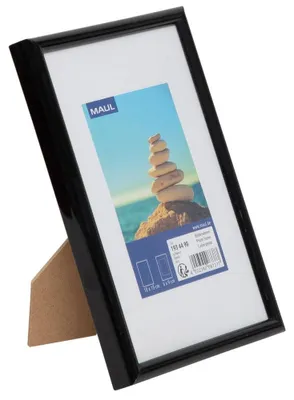 Fotolijst 10x15 cm, schwarz, Kunststoff, MDF, zum Hängen und Stellen