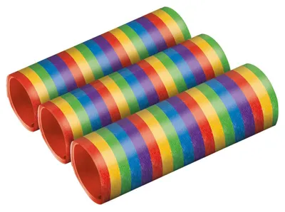 Obrázek produktu pro 3 metalické stuhy v barvách duhy