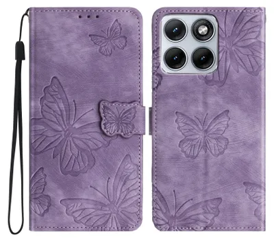 Produktbild von Motorola Edge 70 Fusion Hülle - Coverup Schmetterlinge Klapphülle - Violett