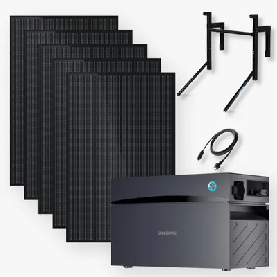 Produktbild von Sunshare RAY Balkonkraftwerk 1000 Wp, GLORY Speicher 2,0 kWh, Betonhalterung