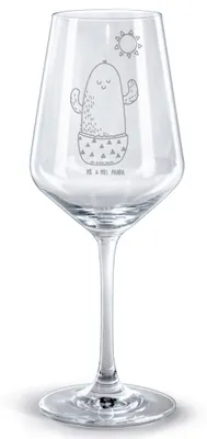 Produktbild von Mr. & Mrs. Panda Kelch Kaktus Sonne - Transparent - Geschenk, Trennung, Bordeauxglas, Geschenkidee, Motivation, Weinglas, Glück, Burgunderglas, Rotweinglas mit Gravur