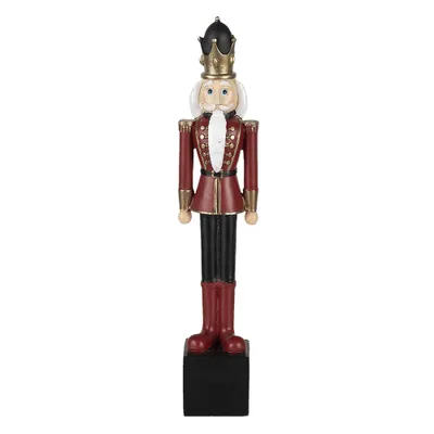 Imagen del producto de Adornador navideño de poliresina con detalles dorados, 5x5x27 cm, color rojo, marca Clayre & Eef, modelo 6PR3477