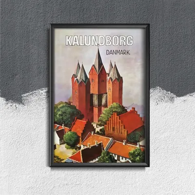 Produktbild von Poster - Canvas - Leinwand - 42 cm x 59,4 cm - Dänemark Kalundborg