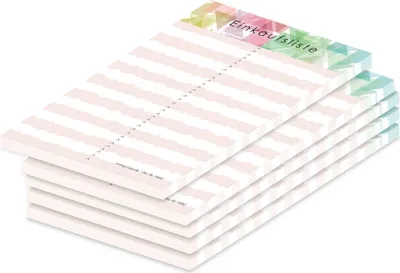 Produktbild von PRICARO Einkaufsliste "Mosaik", A6, 5 Stück