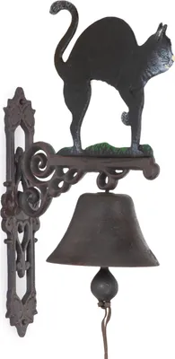 Produktbild von Moritz Türglocke Glocke 43 cm Katze mit Buckel Gusseisen Antik Stil Retro Klingel Wand Montage