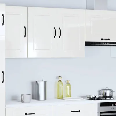 Produktbild von vidaXL Küchen-Hängeschrank Kalmar Hochglanz-Weiß Holzwerkstoff