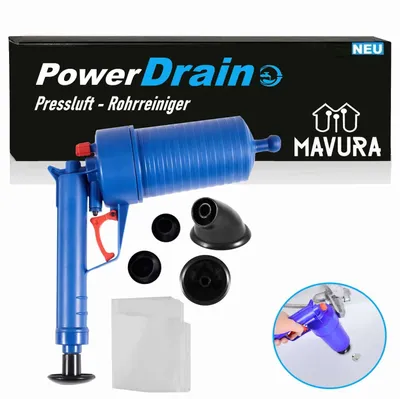 Produktbild von PowerDrain Abflussreinigerpistole Pressluft Rohrreiniger Pumpe Druckluft Abfluss