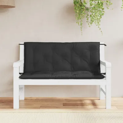 Produktbild von Möbel Gartenbank-Auflagen 2 Stk. Schwarz 120x50x7 cm Oxford-Gewebe - Gartenmöbelauflagen &47943