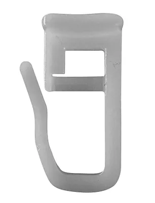Produktbild von rewagi® 10x Flachkopf-Gleiter mit Faltenlegehaken – 9x11 mm – Weiß – Kunststoff