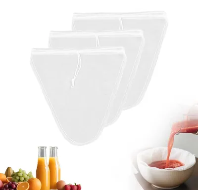 Notenmilchbeutel, 3 Stück, wiederverwendbar, für Nussmilch