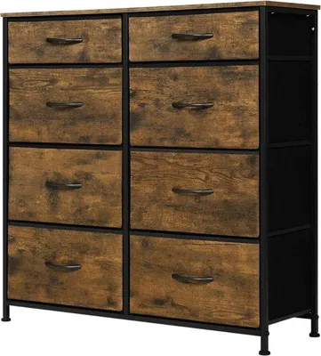 Image de Armoire de chambre - 86 x 30 x 98 cm - Bois et tissu