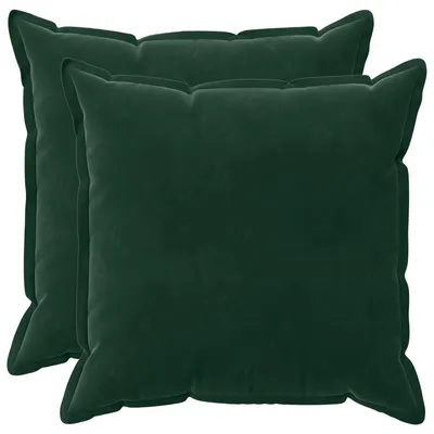 Produktbild von vidaXL Kissen mit Kissen HOUTEN 2 Stk. Dunkelgrün Samt