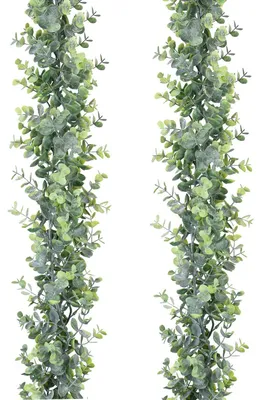 Produktbild von Künstlicher Eukalyptuskranz, grün, handgefertigt, für Hochzeitskulisse, Bogen, Wanddekoration, mit Ranken und Blättern, UV-beständig, für den Innen- und Außenbereich geeignet, 2 Stück