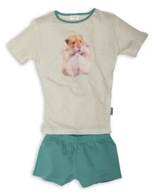 Produktbild von Mädchen Shorty mit Tierfoto-Druck - Moonline ; offwhite , 128