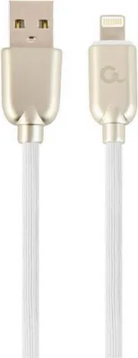 Produktbild von Cablexpert CC-USB2R-AMLM-2M-W, 2 m, Lightning, USB A, Männlich, Männlich, Weiß