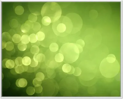 Produktbild von Wallario Wandbild Abstrakte grüne Kreise  grüne Lichtpunkte, Größe: 40,30 x 50,30 cm, Poster mit weißem Aluminiumrahmen