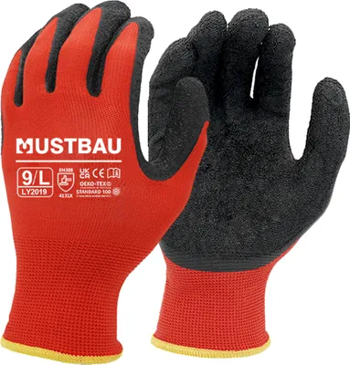 Obrázek produktu pro Pracovní rukavice Mustbau 12 balení, protiskluzové zahradnické rukavice, montážní rukavice, VELIKOST: S