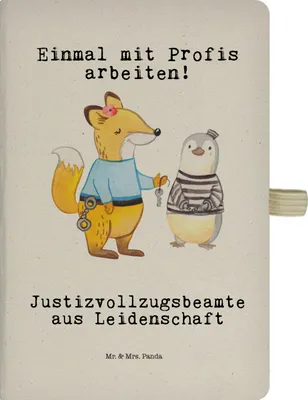 Produktbild von Mr. & Mrs. Panda Kladde Justizvollzugsbeamte Leidenschaft - Transparent - Geschenk, Skizzenbuch, Witzig, Gefängnis, notizbuch, Gefängniswärterin, Lustig, Tagebuch, Spruch
