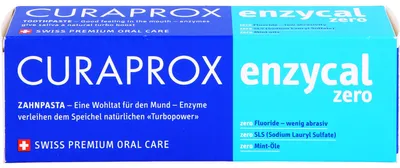 Produktbild von Curaprox 73320626, Den Atem erfrischende Zahnpasta, 75 ml, Erwachsener, Paste (Substanz), AQUA, HYDRATED SILICA, SORBITOL, GLYCERIN, STEARETH-20, TITANIUM DIOXIDE, DISODIUM PHOSPHATE,..., Blau