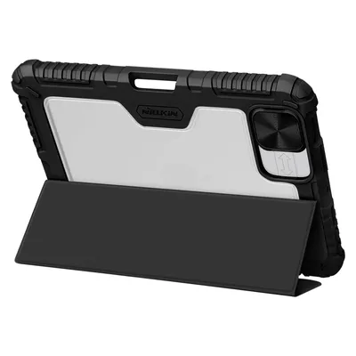 Zdjęcie produktu dla Nillkin Bumper Leather Case Pro Pancerne Etui Smart Cover Z Osłoną Na Aparat I Podstawką Ipad Mini 2021 Czarny