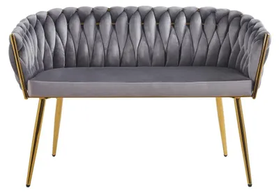 Obrázek produktu pro Designové dvoukřeslo HANIFE - šedé / zlaté