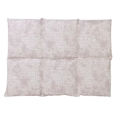 Produktbild von Rapssamenkissen groß 40x30cm 6-Kammer - Wärmekissen Körnerkissen z.B. als Rückenkissen & Bauchkissen - Rapskissen 30x40 - shabby-chic grau-beige