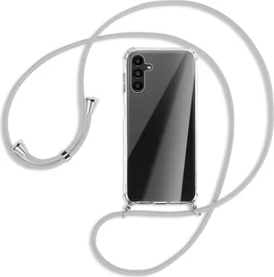 Produktbild von Handykette Backcover-Schutzhülle mit Band (Metall silberfarben) für Samsung Galaxy A13 5G - silbergrau