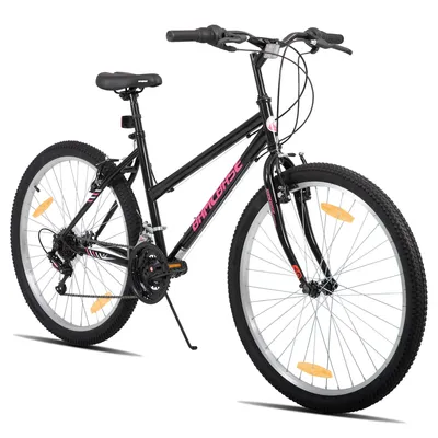 Produktbild von Hiland 24 Zoll Damen-Mountainbike, Fahrrad für Mädchen und Frauen, 18-Gang-MTB, Doppel-V-Bremsen, Rahmen aus Kohlenstoffstahl