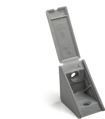 Produktbild von 100 Stück Korpusverbinder Eckverbinder Schrankverbinder Möbelverbinder Winkel für Möbel 27 x 27 x 20 mm Farbe: Grau
