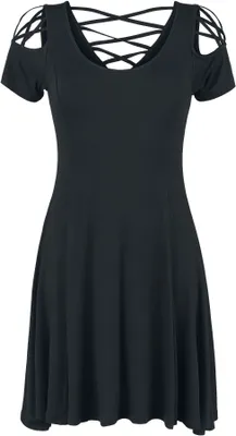 Produktbild von Black Premium by EMP Damen schwarzes Kleid mit Schnürung M