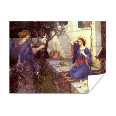 Obrázok produktu pre MuchoWow® Plagát - Zvestovanie - obraz od Johna Williama Waterhousa - 160x120