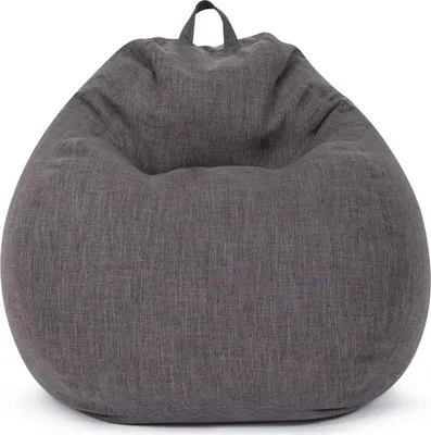 Produktbild von Green Bean® Indoor Sitzsack "Home Linen" mit 200 Liter EPS Perlen Füllung kuschelig, weich, waschbar - Dunkelgrau Asphalt