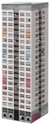 Imagen del producto de Paperscraper® "Edificio de apartamentos Berlín": Bloc de notas de gran formato