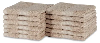 Productafbeelding van A. Basis washandjes van katoen, 12 stuks, 30 x 30 cm