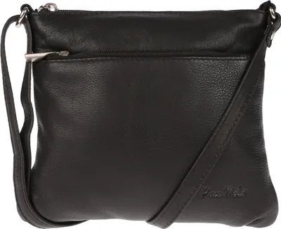 Produktbild von Kleine echt Leder Damen Umhängetasche Schultertasche Tasche Handtasche Schwarz
